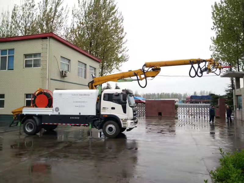 Working principle and features of truck-mounted shotcrete machine with double nozzles